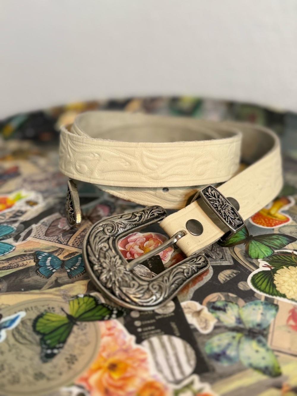 Spell Cactus Rose Cream Belt Vintage